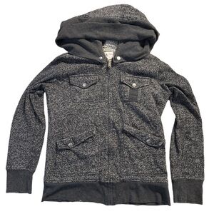 BURTON women's dark heather grey sherpa lined sweater, XS.